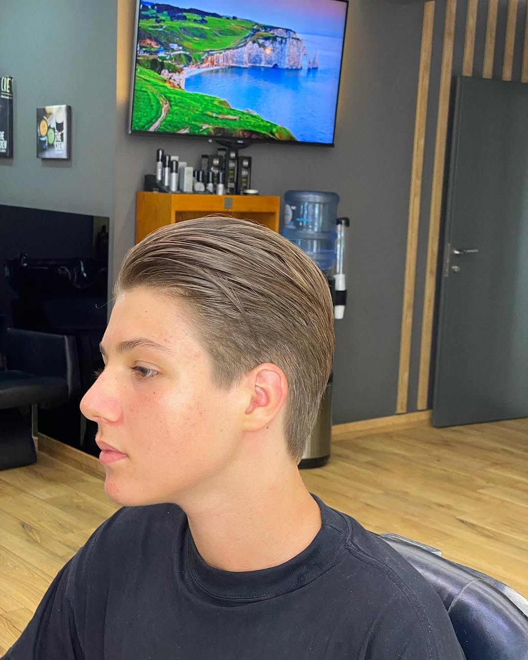 Slick side-profile haircut